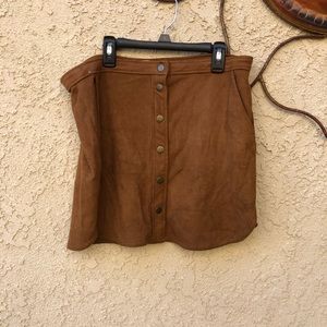 Suede skirt